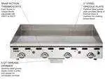 Vulcan Vulcan MSA48 48'' Countertop Gas Griddle with Thermostatic Controls - 108,000 BTU