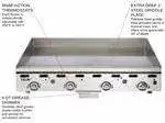 Vulcan Vulcan MSA72-30 72'' Countertop Gas Griddle with Thermostatic Controls - 162,000 BTU