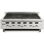 Vulcan Vulcan VACB72 72.5" Gas Countertop Medium Duty Radiant Charbroiler with Manual Control - 221,000 BTU