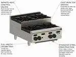 Vulcan Vulcan VHP848U 8 Burner Countertop Gas Hotplate / Range with Manual Controls - 30,000 BTU