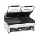 Waring Waring WDG300 Sandwich / Panini Grill, Dual, with 17" x 9-1/4" Flat/Ribbed Cast Iron Cooking Surface - 240 Volts