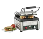 Waring Waring WPG150 Sandwich / Panini Grill, Single, with 9-1/4" x 9-3/4" Ribbed Cast Iron Cooking Surface - 120 Volts