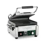 Waring Waring WPG150T Sandwich / Panini Grill, Single, with 9-1/4" x 9-3/4" Ribbed Cast Iron Cooking Surface - 120 Volts