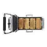 Waring Waring WPG200 Sandwich / Panini Grill, Single, with 14-1/2" x 7-3/4" Ribbed Cast Iron Cooking Surface - 120 Volts