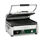 Waring Waring WPG250T Sandwich / Panini Grill, Single, with 14-1/2" x 11" Ribbed Cast Iron Cooking Surface - 120 Volts