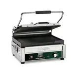 Waring Waring WPG250TB Sandwich / Panini Grill, Single, with 14-1/2" x 11" Ribbed Cast Iron Cooking Surface - 208 Volts