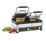 Waring Waring WPG300 Sandwich / Panini Grill, Dual, with 17" x 9-1/4" Ribbed Cast Iron Cooking Surface - 240 Volts