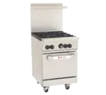 Wolf Wolf C24S-4B Restaurant Gas Range, 24" W with 4 Burners and Standard Oven - 143,000 BTU
