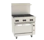 Wolf Wolf
C36C-6B-QS-COMMANDER
Restaurant Gas Range,
with
and
-