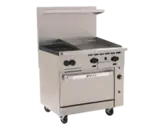 Wolf Wolf C36S-2B24GT Restaurant Gas Range, with 2 Burners (1) 24" Griddle and Standard Oven - 135,000 BTU