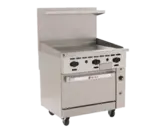 Wolf Wolf C36S-36GT Restaurant Gas Range, with (1) 36" Griddle and Standard Oven - 95,000 BTU