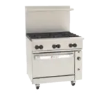 Wolf Wolf C36S-6B Restaurant Gas Range, with 6 Burners and Standard Oven - 215,000 BTU