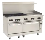 Wolf Wolf C60SC-6B24G Restaurant Gas Range, 60" W with 6 Burners (1) 24" Griddle and (1) Standard Oven & (1) Convection Oven - 268,000 BTU