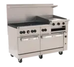 Wolf Wolf C60SS-6B24GB Restaurant Gas Range, 60" W with 6 Burners (1) 24" Griddle/Broiler and (2) Standard Ovens - 268,000 BTU