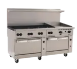 Wolf Wolf C72SS-8B24G Restaurant Gas Range, 72" W with 8 Burners (1) 24" Griddle and (2) Standard Ovens - 350,000 BTU