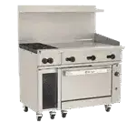 Wolf Wolf C48C-2B36G Restaurant Gas Range, 48" W with 2 (1) Convection Oven (1) 36" Manual Griddle and Manual Controls, - 155,000 BTU