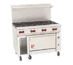 Wolf Wolf C48C-8B Restaurant Gas Range, 48" W with 8 (1) Convection Oven and Thermostatic Controls, - 275,000 BTU