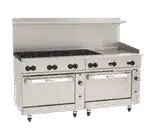 Wolf Wolf C72CC-8B24G Restaurant Gas Range, 72" W with 8 Burners (1) 24" Griddle and (2) Convection Ovens - 350,000 BTU