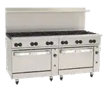 Wolf Wolf C72SS-12B Restaurant Gas Range, 72" W with 12 Burners and (2) Standard Ovens - 430,000 BTU