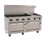 Wolf Wolf C72SS-8B24GT Restaurant Gas Range, 72" W with 8 Burners (1) 24" Griddle and (2) Standard Ovens - 350,000 BTU