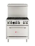 Wolf Wolf
WX36-6BN-QS-COMMANDER
Restaurant Gas Range,
with
and
-